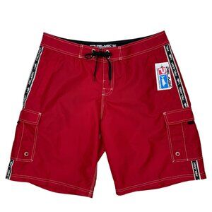 Pelagic Blackfin Boatshort Boardshort 36 Red Cargo NEW